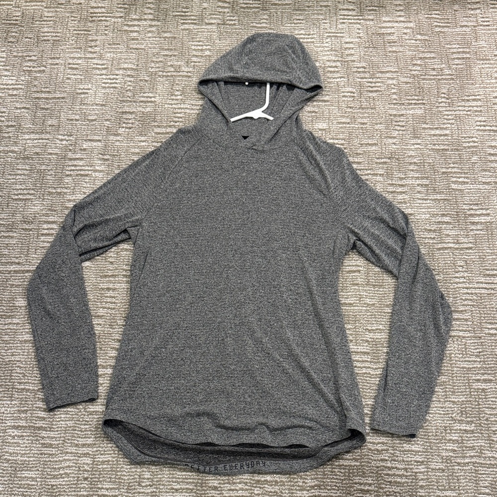 Lululemon Gray Hooded Long Sleeve Top